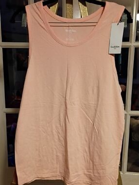 Goodfellow & Co Light Peach Orange Scoop Neck Tank Top
